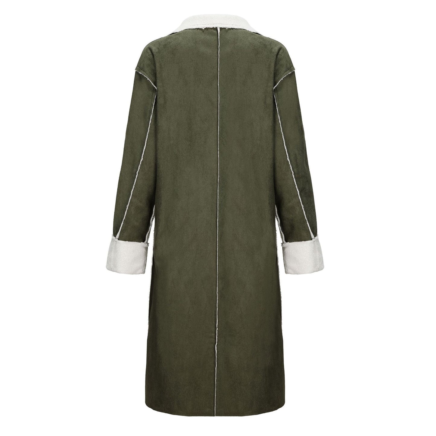 MELYA™ Manteau Long en Similicuir avec Doublure en Laine