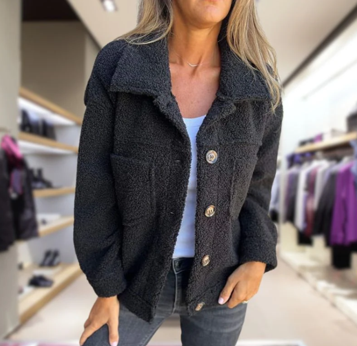 ATINA™ Veste en laine à simple boutonnage