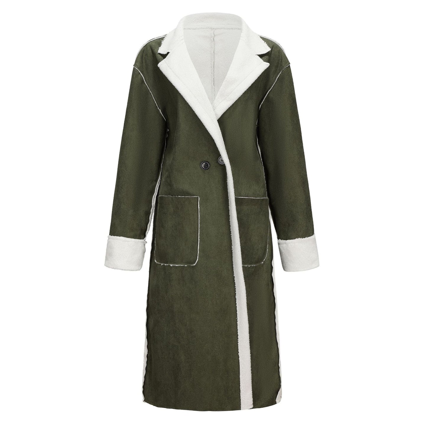 MELYA™ Manteau Long en Similicuir avec Doublure en Laine