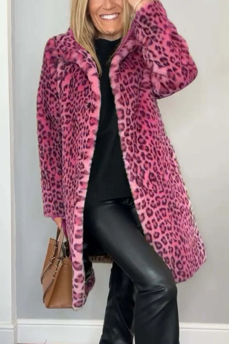 KENZO™ Manteau en laine Léopard Élégant