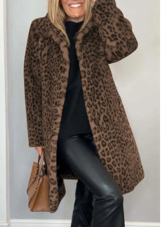 KENZO™ Manteau en laine Léopard Élégant