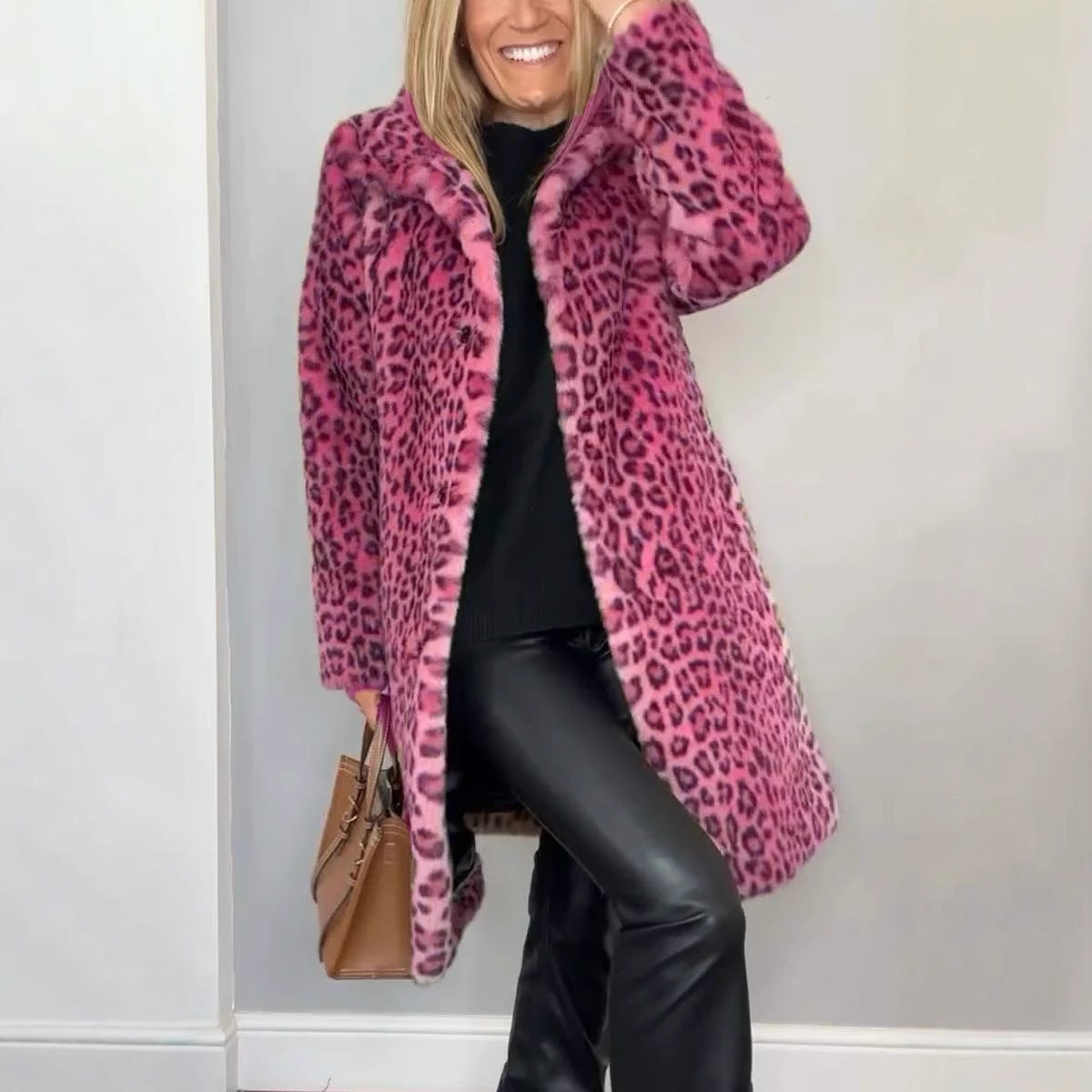 KENZO™ Manteau en laine Léopard Élégant