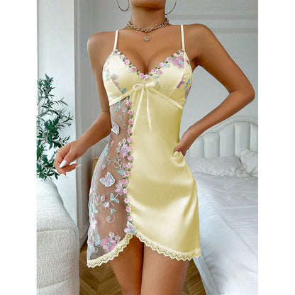 EMMA™ Robe nuisette en dentelle brodé