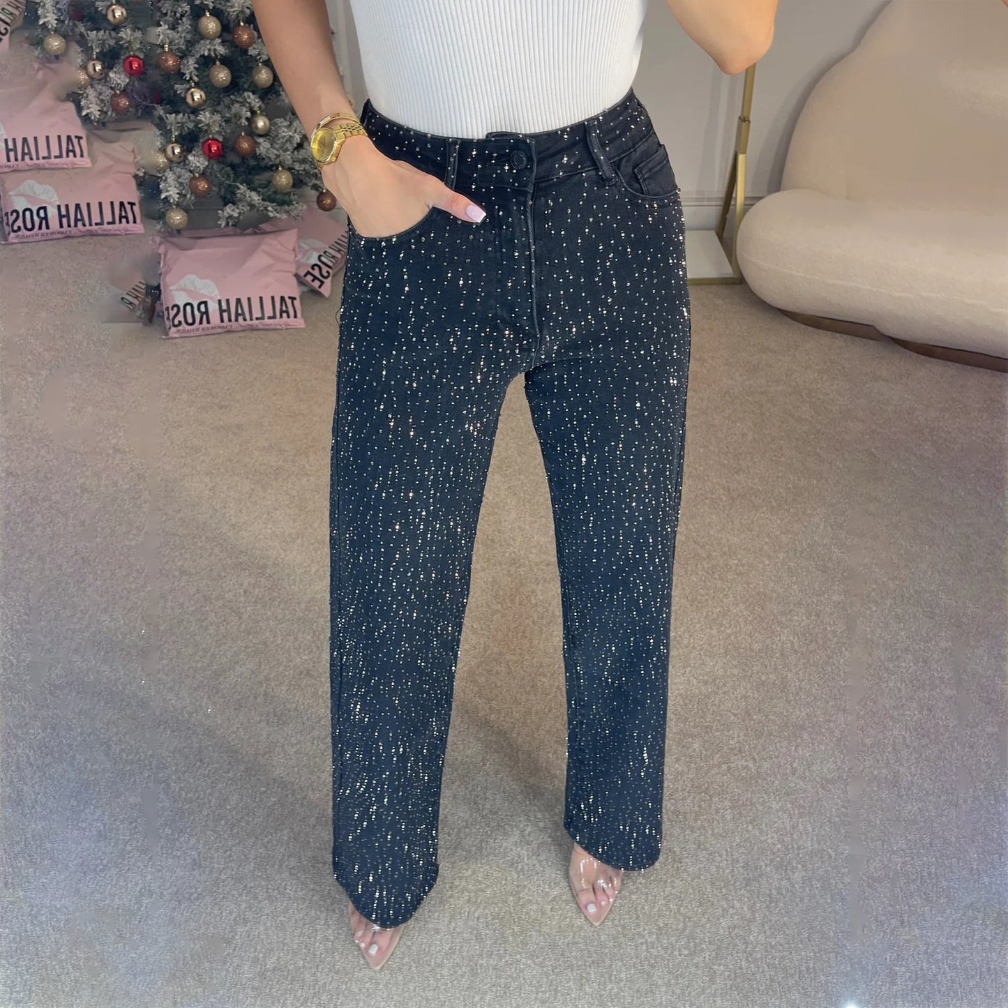 Jolie™ Jean diamanté