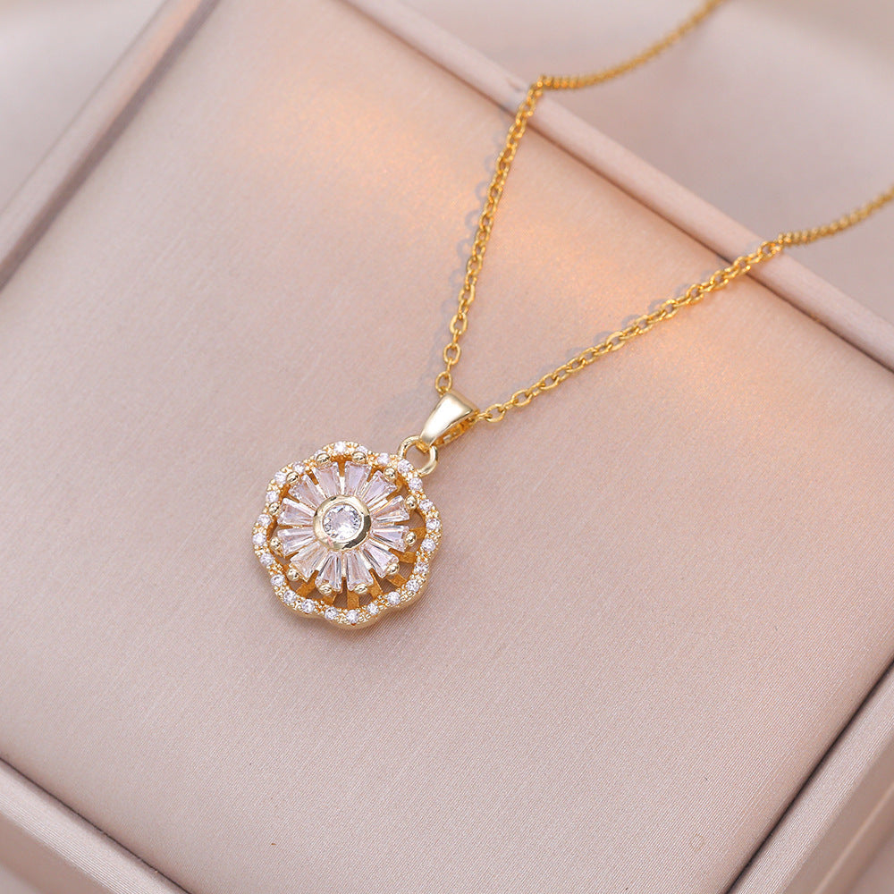 FLOWY™ Collier Boucles d'oreilles rotatives fleur