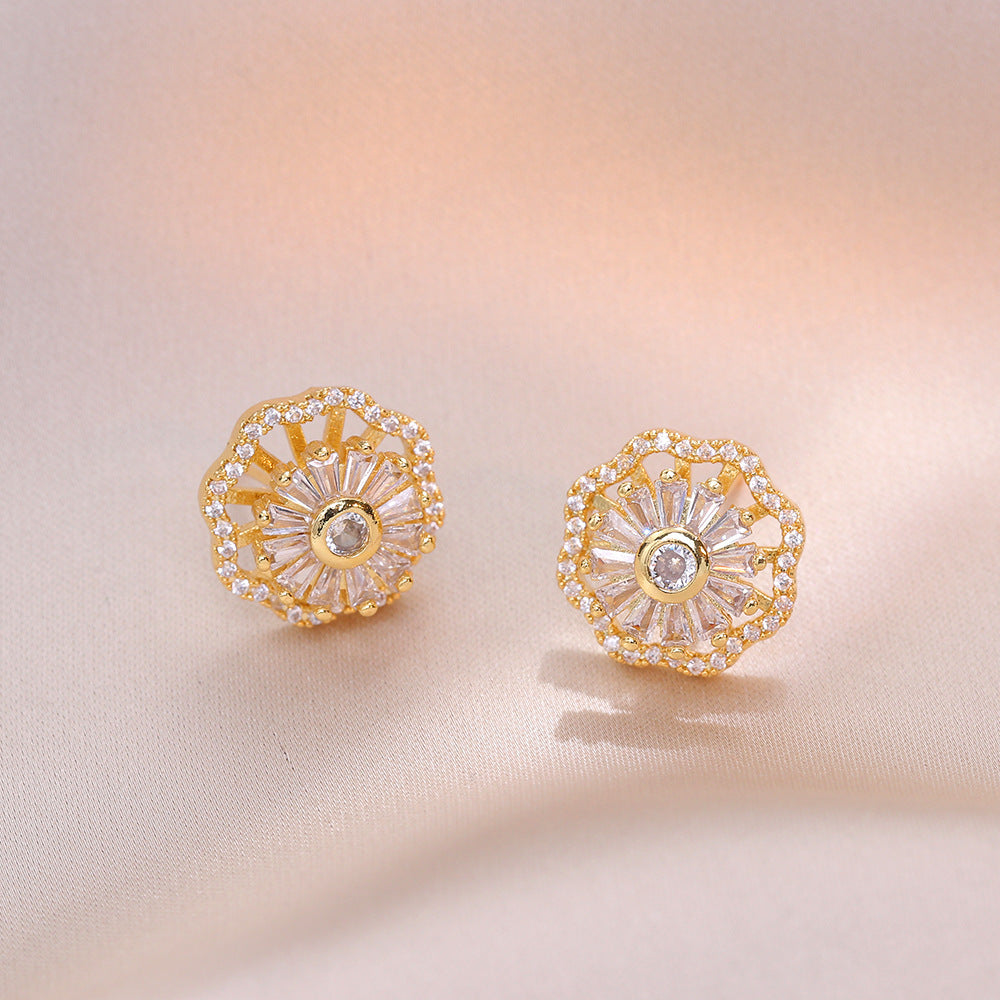 FLOWY™ Collier Boucles d'oreilles rotatives fleur