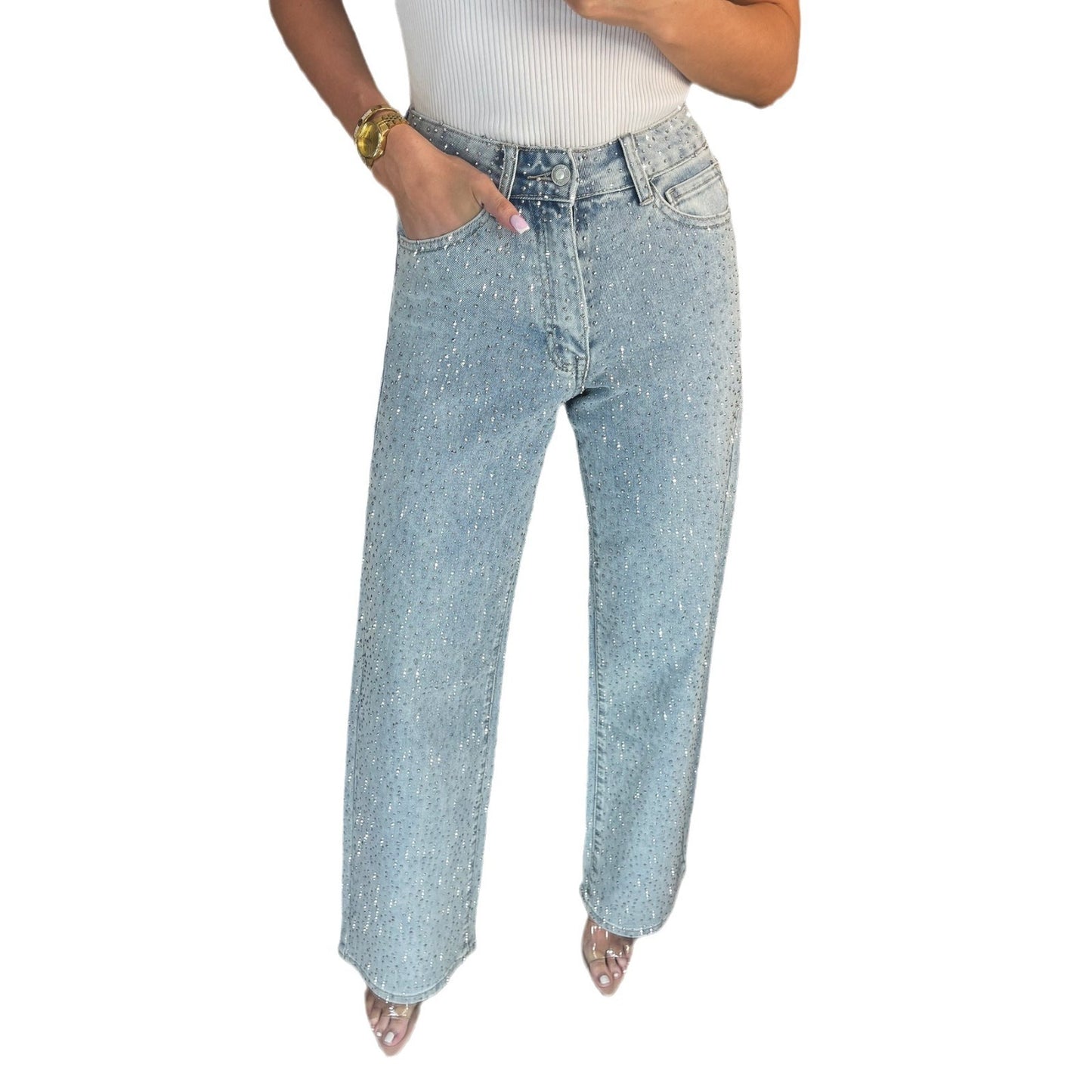 Jolie™ Jean diamanté