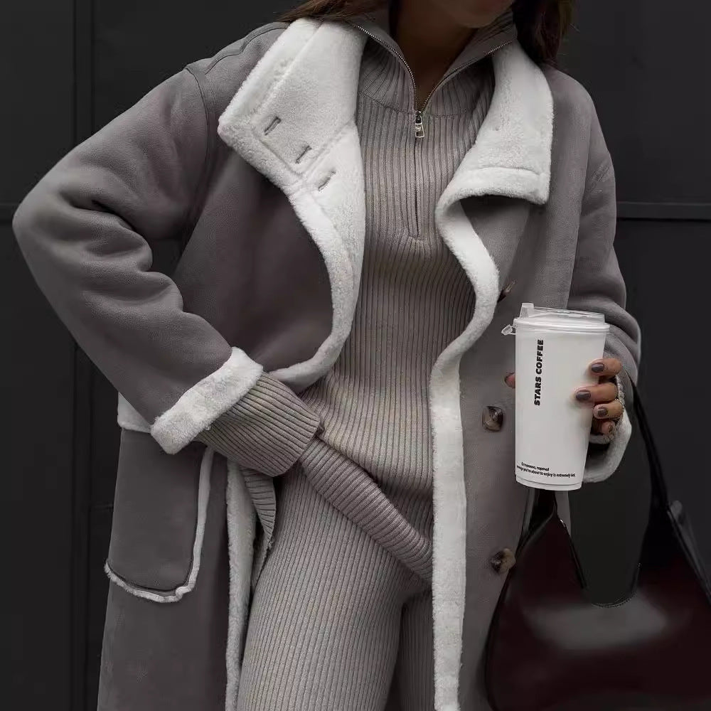 SYDNY™ Manteau Long en Fausse Fourrure Doublé