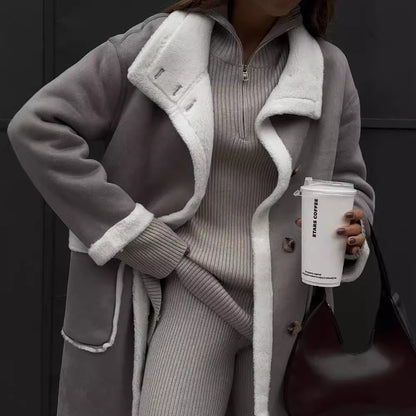 SYDNY™ Manteau Long en Fausse Fourrure Doublé