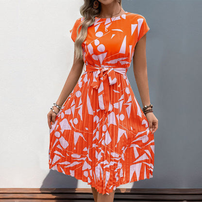ABBER™ Robe Élégante à Motifs Abstraits