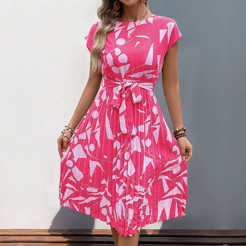 ABBER™ Robe Élégante à Motifs Abstraits