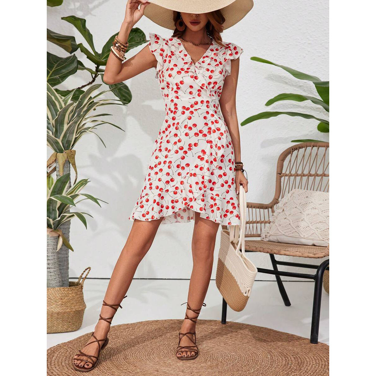 KUVA™ Robe imprimé cerise
