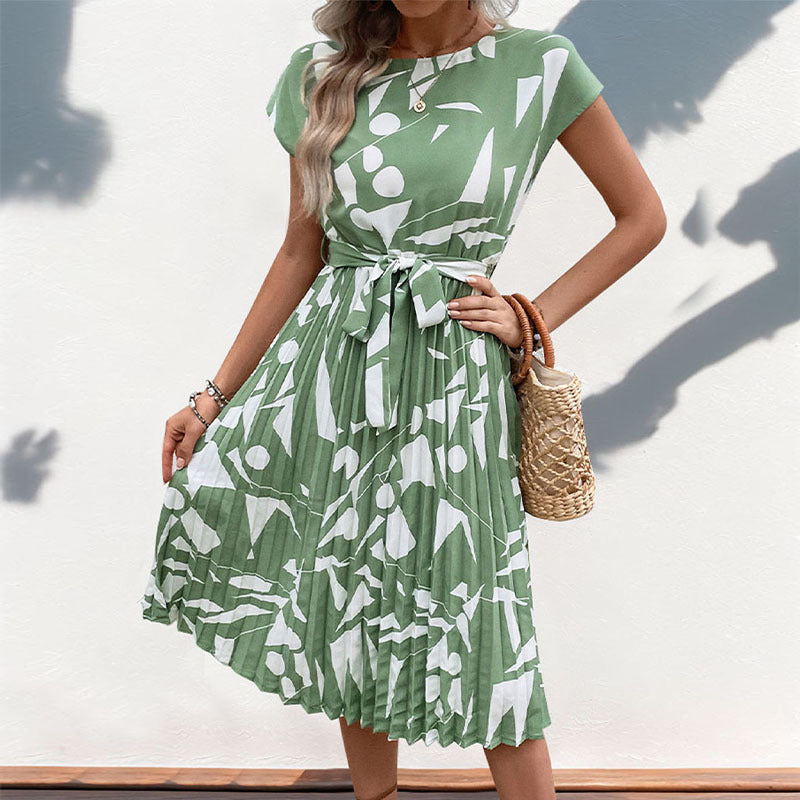 ABBER™ Robe Élégante à Motifs Abstraits