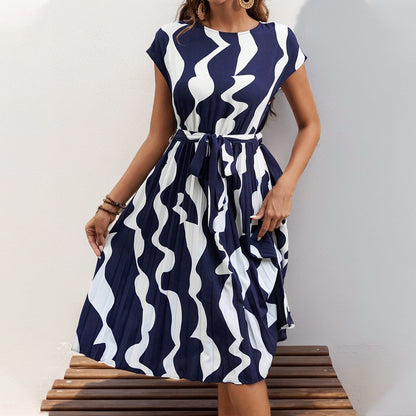 ABBER™ Robe Élégante à Motifs Abstraits