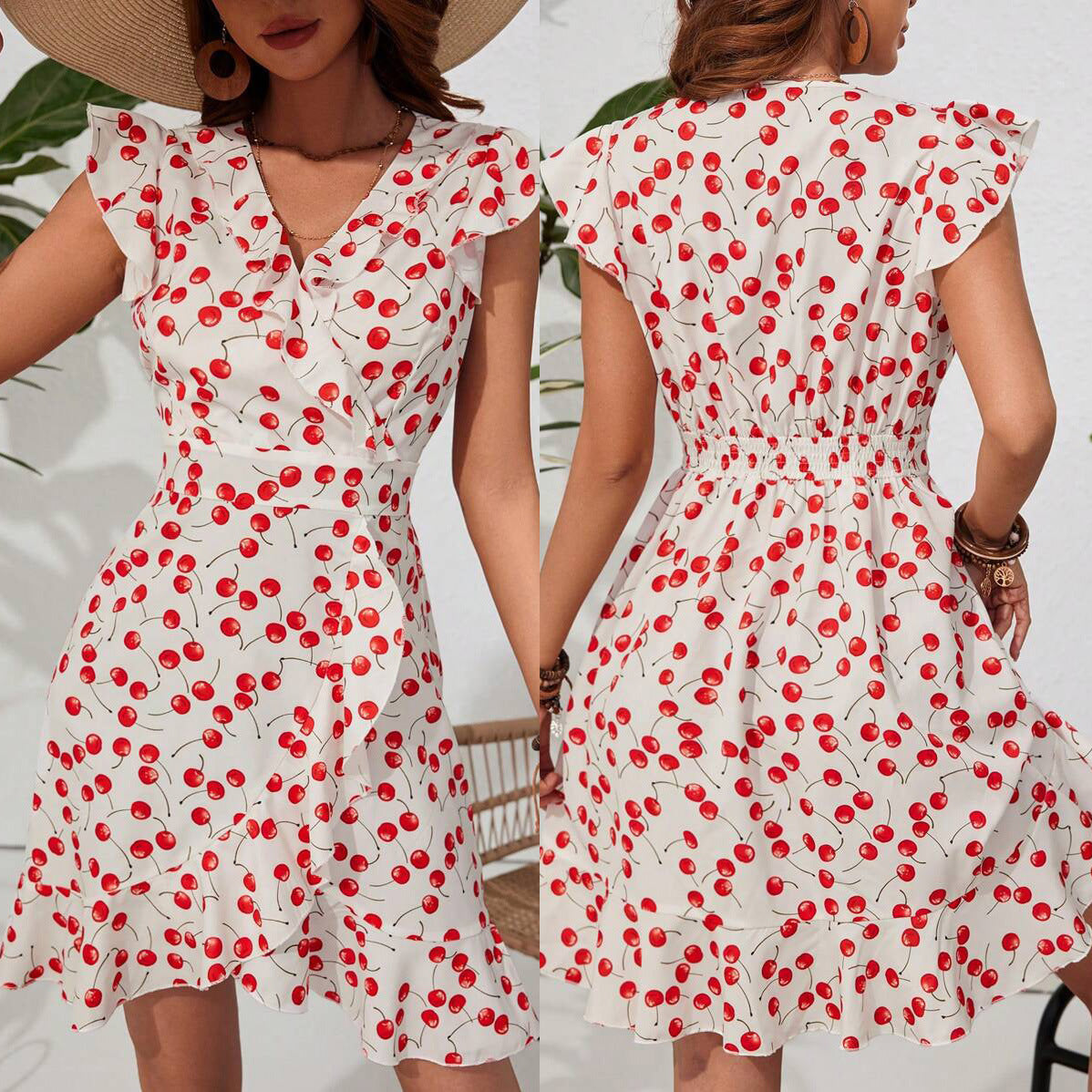 KUVA™ Robe imprimé cerise