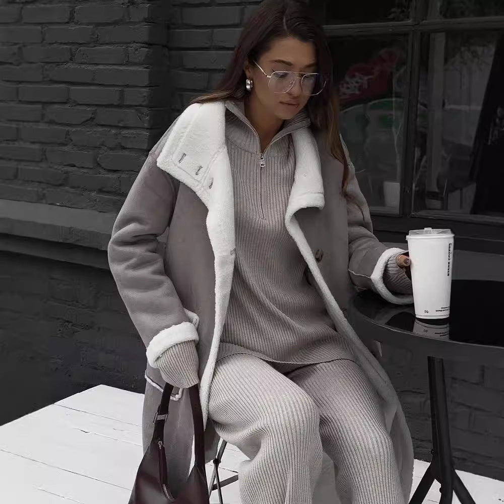 SYDNY™ Manteau Long en Fausse Fourrure Doublé