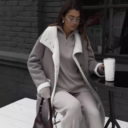 SYDNY™ Manteau Long en Fausse Fourrure Doublé