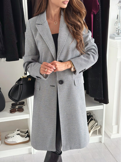 LUNA™ Manteau de laine simple boutonnage