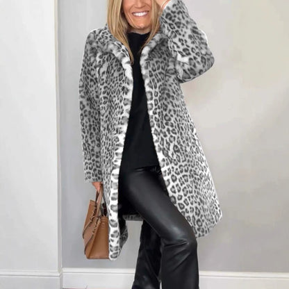 KENZO™ Manteau en laine Léopard Élégant
