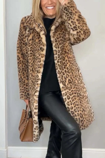 KENZO™ Manteau en laine Léopard Élégant