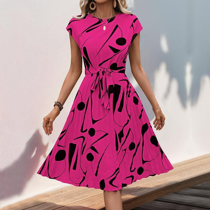 ABBER™ Robe Élégante à Motifs Abstraits