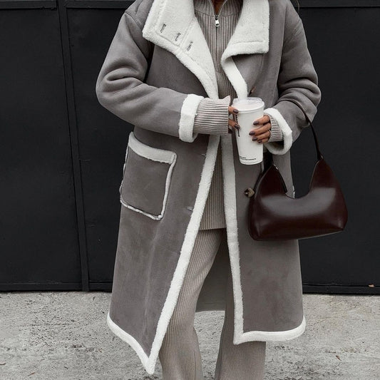 SYDNY™ Manteau Long en Fausse Fourrure Doublé