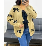 MARINA™ PULL CARDIGAN À NŒUD BRILLANT